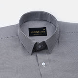 Haston Black Micro Check Oxford Cotton Shirt - John Ellies