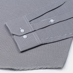 Haston Black Micro Check Oxford Cotton Shirt - John Ellies