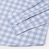Everard Sky Blue Check Linen Shirt