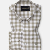Everard Tan Check Linen Shirt