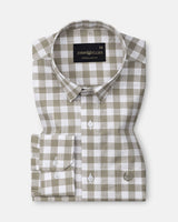 Everard Tan Check Linen Shirt