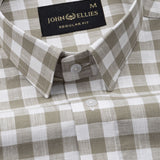 Everard Tan Check Linen Shirt