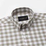 Everard Tan Check Linen Shirt