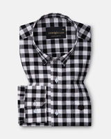 Everard Black Check Linen Shirt