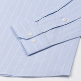 Gloris Sky Blue Stripes Oxford Cotton Shirt