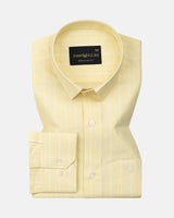 Gloris Yellow Stripes Oxford Cotton Shirt