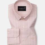 Gloris Peach Stripes Oxford Cotton Shirt