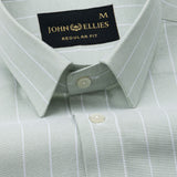 Gloris Olive Stripes Oxford Cotton Shirt