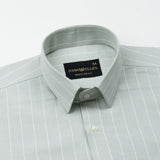 Gloris Olive Stripes Oxford Cotton Shirt