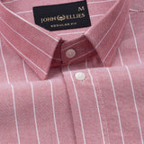 Gloris Red Stripes Oxford Cotton Shirt