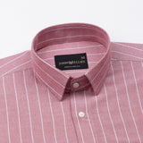 Gloris Red Stripes Oxford Cotton Shirt