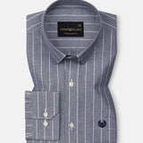 Gloris Black Stripes Oxford Cotton Shirt