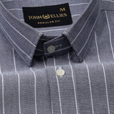Gloris Black Stripes Oxford Cotton Shirt