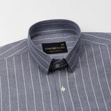 Gloris Black Stripes Oxford Cotton Shirt