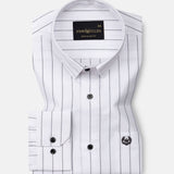 Gloris White Stripes Oxford Cotton Shirt