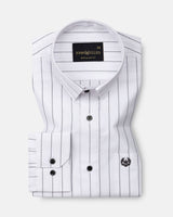 Gloris White Stripes Oxford Cotton Shirt
