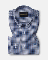 Topez Blue Check Button Down Cotton Shirt