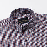 Topez Maroon Check Button Down Cotton Shirt - John Ellies