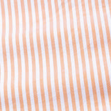 Rovice Orange White Cuff Collar Oxford Cotton Stripes Shirt