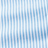 Rovice Blue White Cuff Collar Oxford Cotton Stripes Shirt