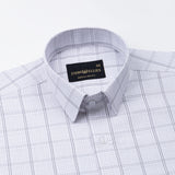 Cento Silver Check Cotton Shirt