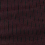 Bexlay Maroon Black Cuff Collar Oxford Stripes Shirt