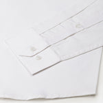 Dezore White Plain Button Down Cotton Shirt - John Ellies