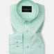 Dezore Mint Plain Button Down Cotton Shirt - John Ellies