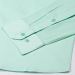 Dezore Mint Plain Button Down Cotton Shirt - John Ellies