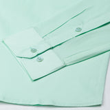 Dezore Mint Plain Button Down Cotton Shirt - John Ellies