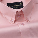 Dezore Peach Plain Button Down Cotton Shirt - John Ellies