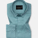 Dezore Teal Plain Button Down Cotton Shirt - John Ellies