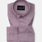 Dezore Magenta Plain Button Down Cotton Shirt - John Ellies
