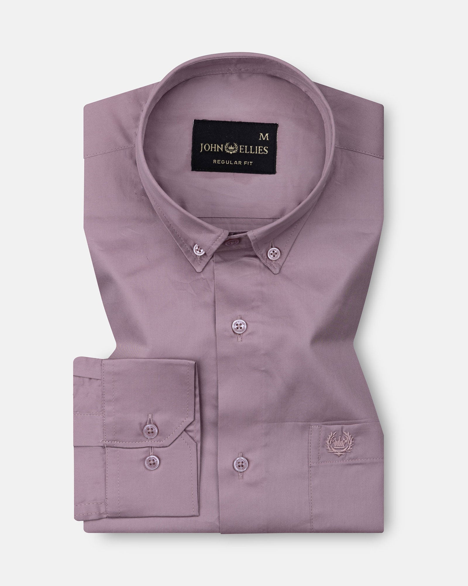 Dezore Magenta Plain Button Down Cotton Shirt - John Ellies