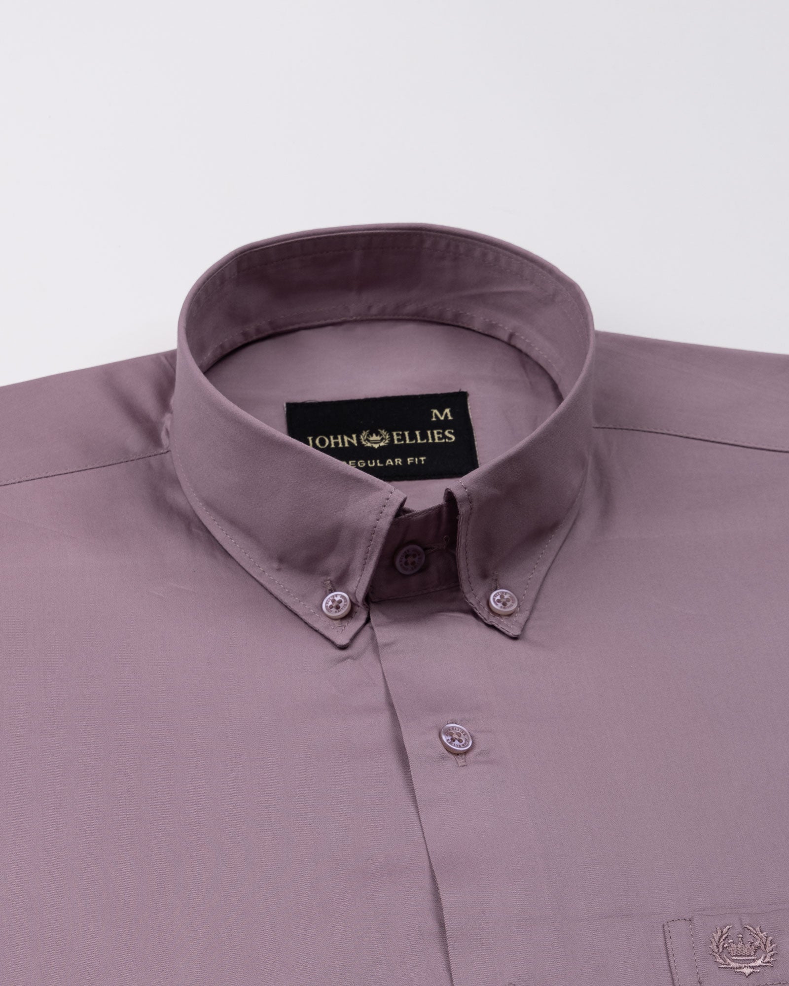 Dezore Magenta Plain Button Down Cotton Shirt - John Ellies