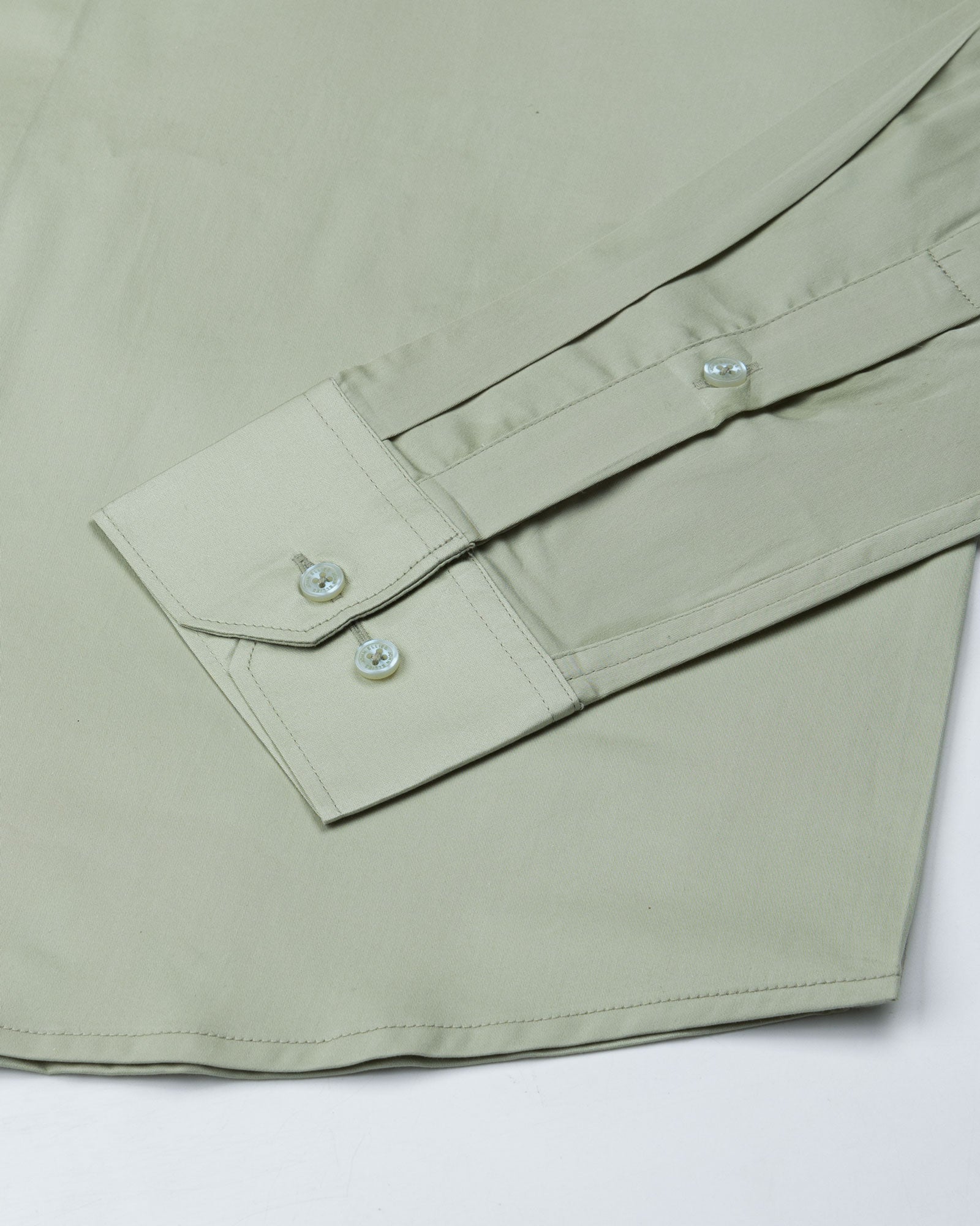 Dezore Olive Plain Button Down Cotton Shirt - John Ellies