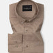 Dezore Brown Plain Button Down Cotton Shirt - John Ellies