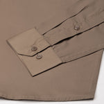 Dezore Brown Plain Button Down Cotton Shirt - John Ellies