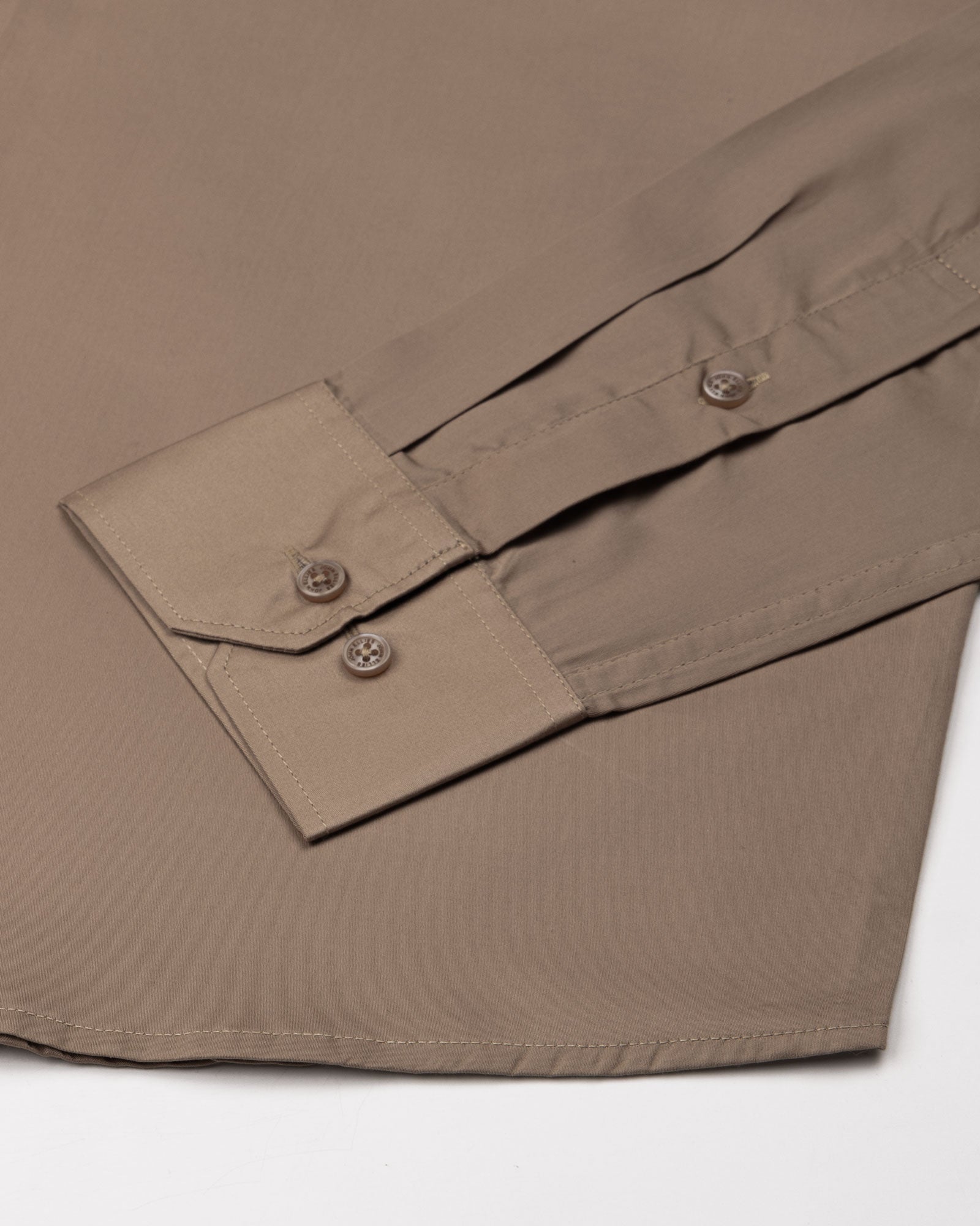 Dezore Brown Plain Button Down Cotton Shirt - John Ellies