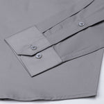 Dezore Silver Plain Button Down Cotton Shirt - John Ellies