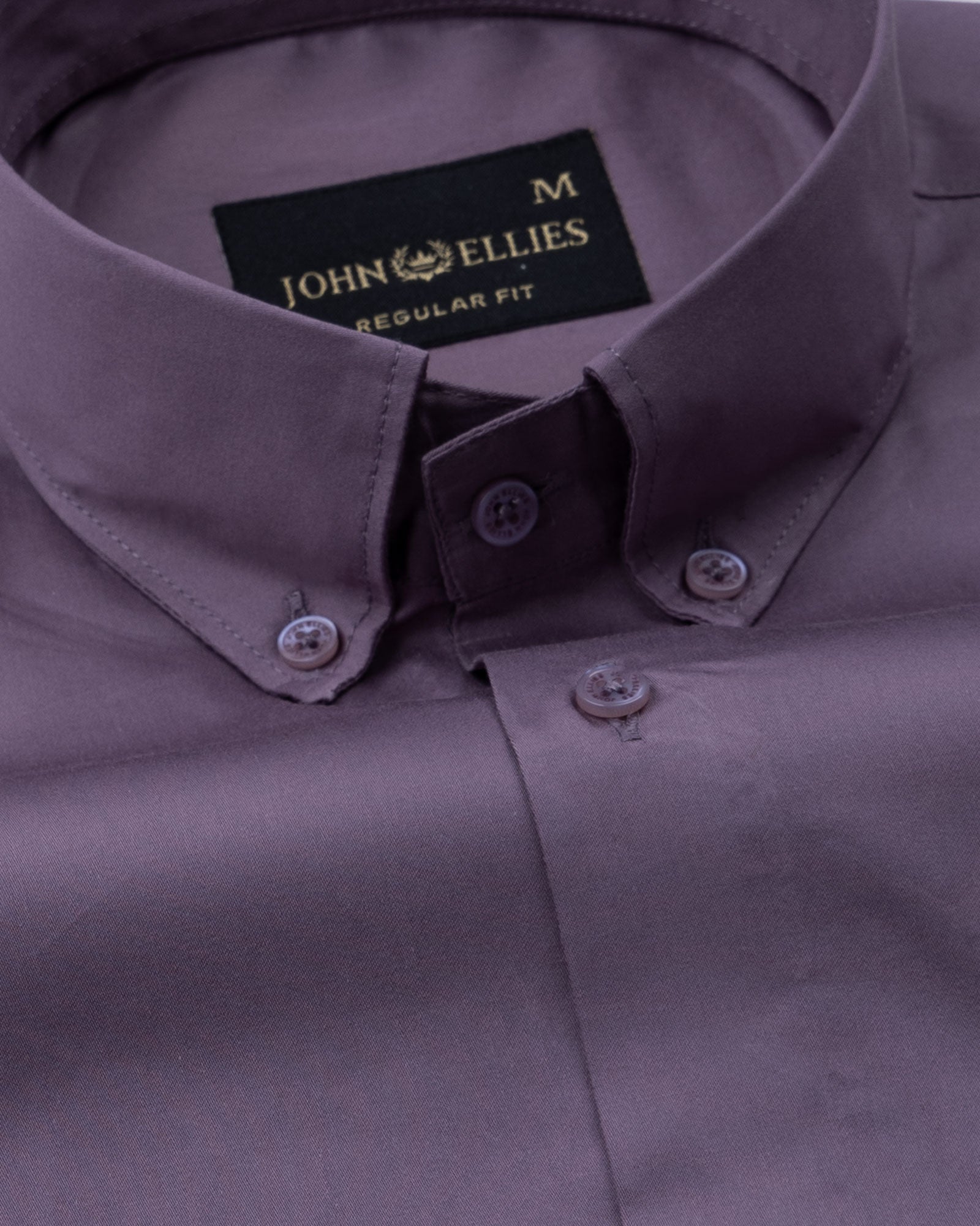 Dezore Purple Plain Button Down Cotton Shirt - John Ellies