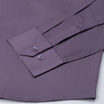 Dezore Purple Plain Button Down Cotton Shirt - John Ellies