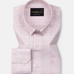 Pralog Peach Check Cotton Shirt - John Ellies