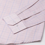 Pralog Peach Check Cotton Shirt - John Ellies