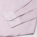 Pralog Peach Check Cotton Shirt - John Ellies