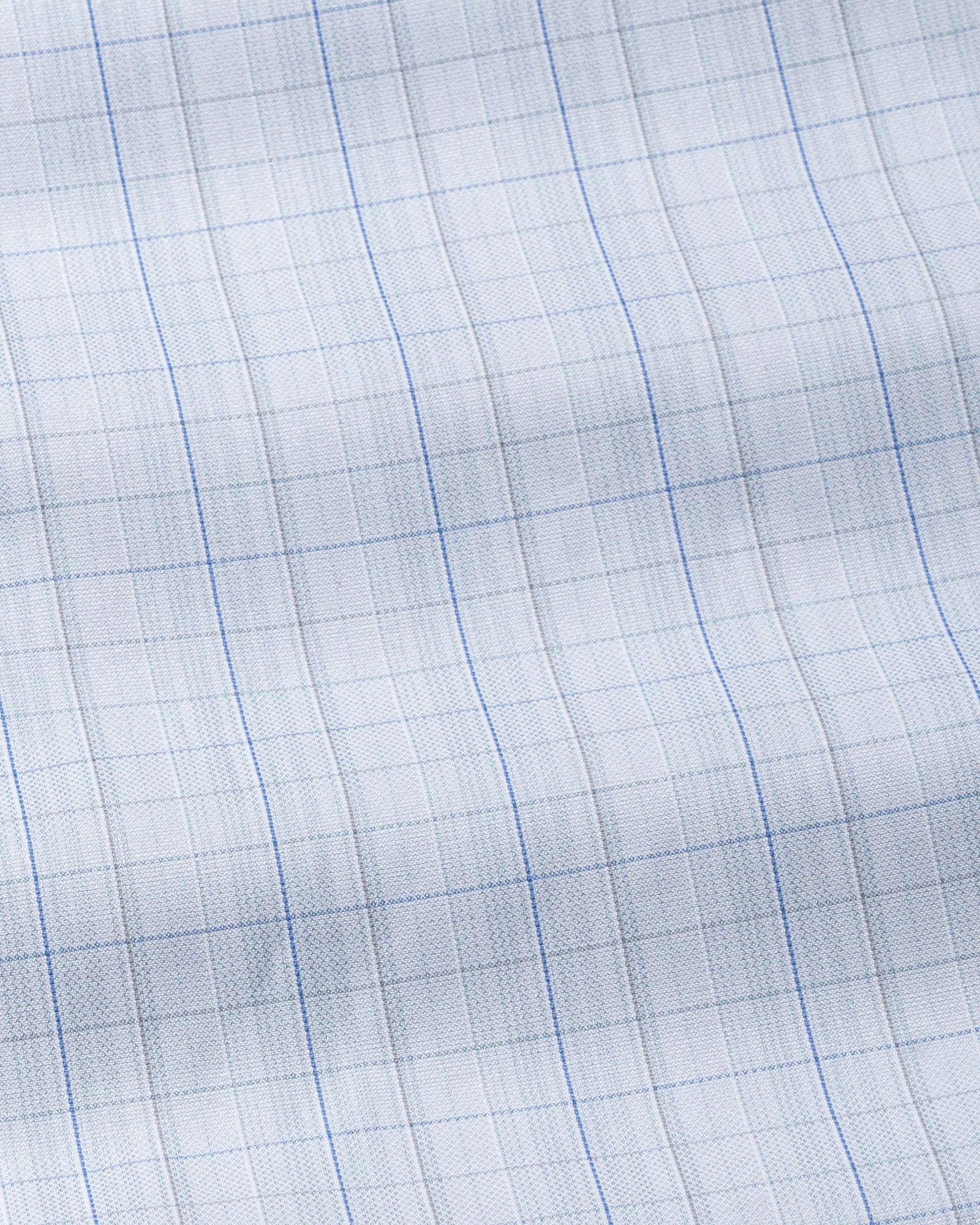 Pralog Ice Blue Check Cotton Shirt - John Ellies