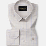 Pralog Cream Check Cotton Shirt - John Ellies
