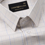 Pralog Cream Check Cotton Shirt - John Ellies