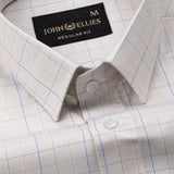 Pralog Cream Check Cotton Shirt - John Ellies