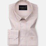 Pralog Orange Check Cotton Shirt - John Ellies